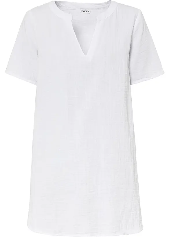 Tunica lunga in mussola di puro cotone, bonprix
