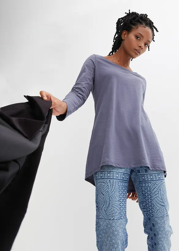 Maglia a maniche lunghe in jersey slub leggero, bonprix