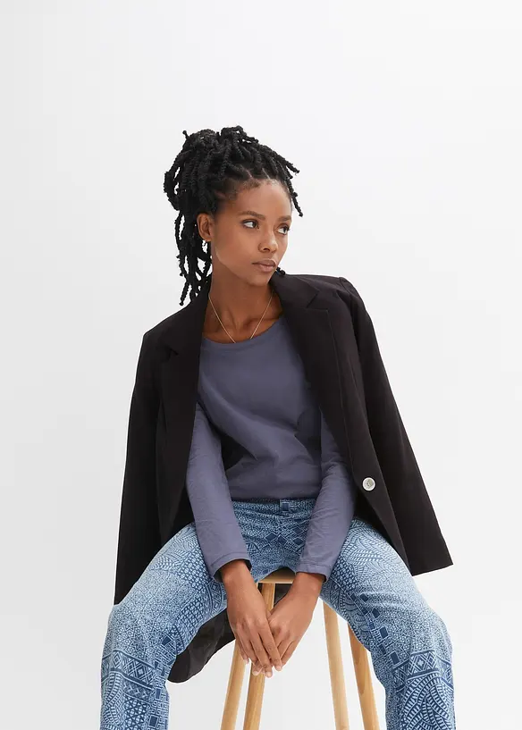 Maglia a maniche lunghe in puro cotone, bonprix