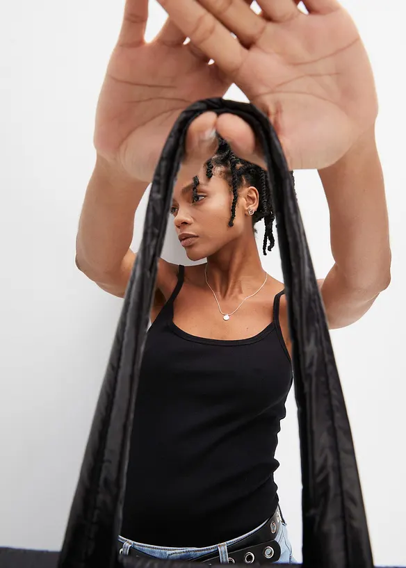 Top con spalline sottili in puro cotone (pacco da 2), bonprix