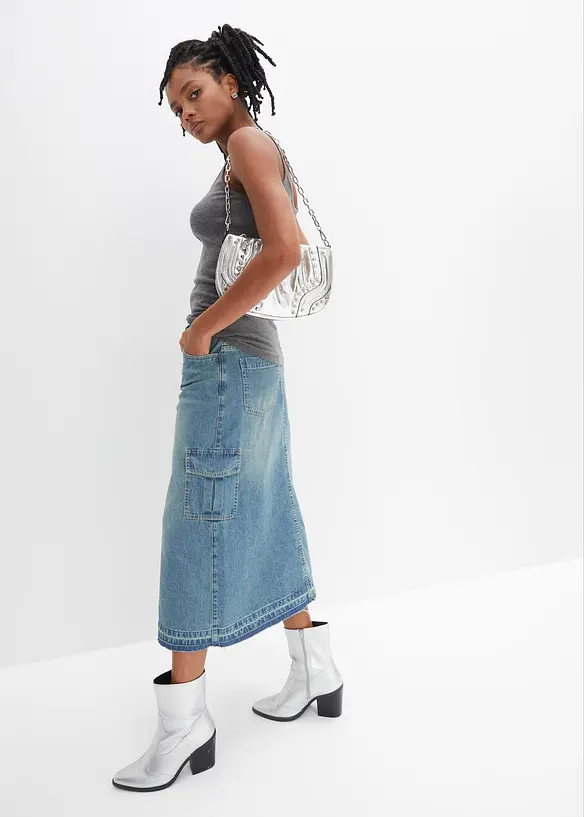 Top con spalline sottili in puro cotone (pacco da 2), bonprix