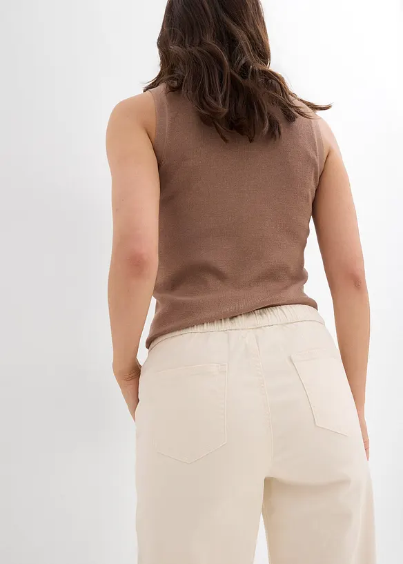 Jeans barrel shape con comodo elastico, vita media, bonprix