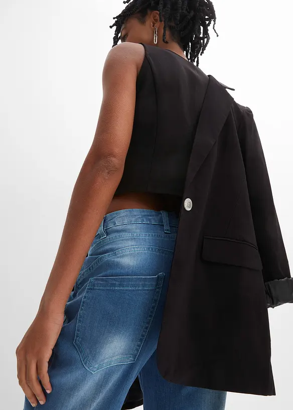 Jeans boyfriend, vita media, bonprix