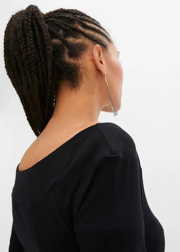 Maglia con spalle scoperte in misto viscosa, bonprix