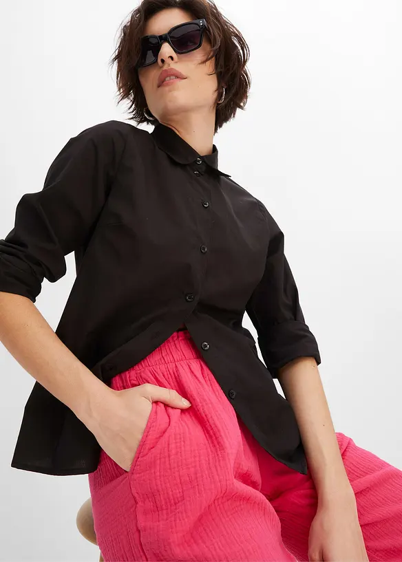 Pantaloni culotte in mussola di cotone, bonprix