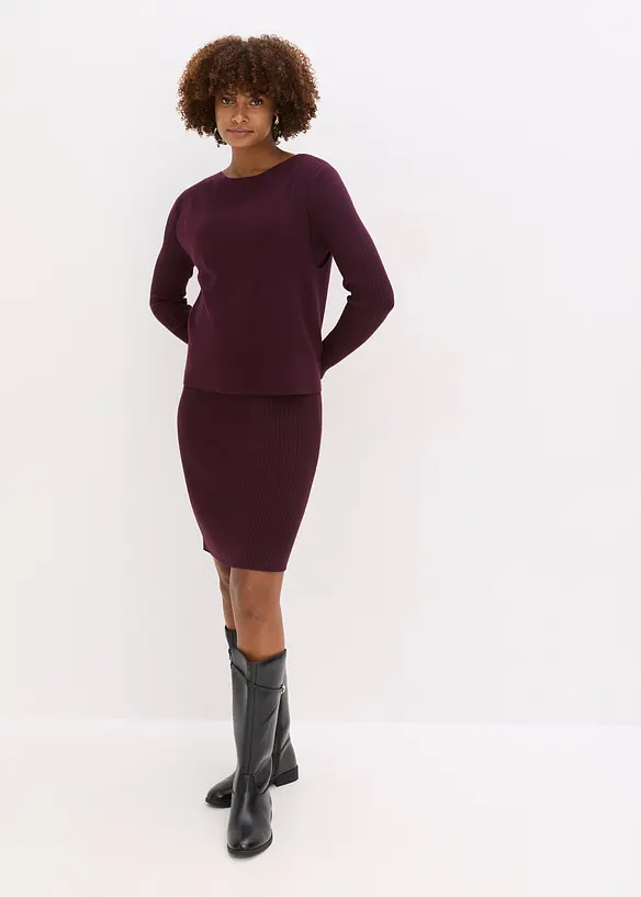 Abito in maglia e sottogiacca (set 2 pezzi), bonprix