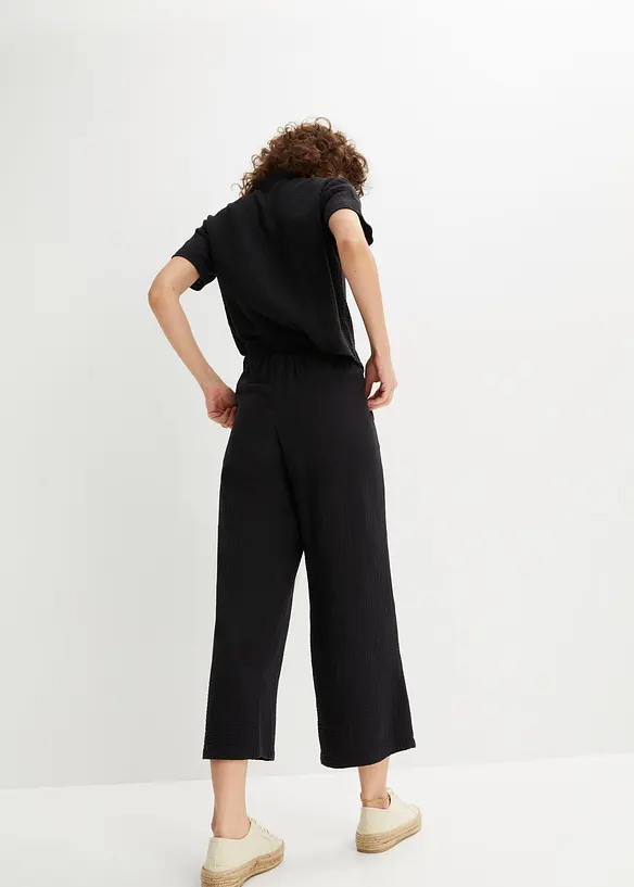 Pantaloni culotte in mussola di cotone, bonprix