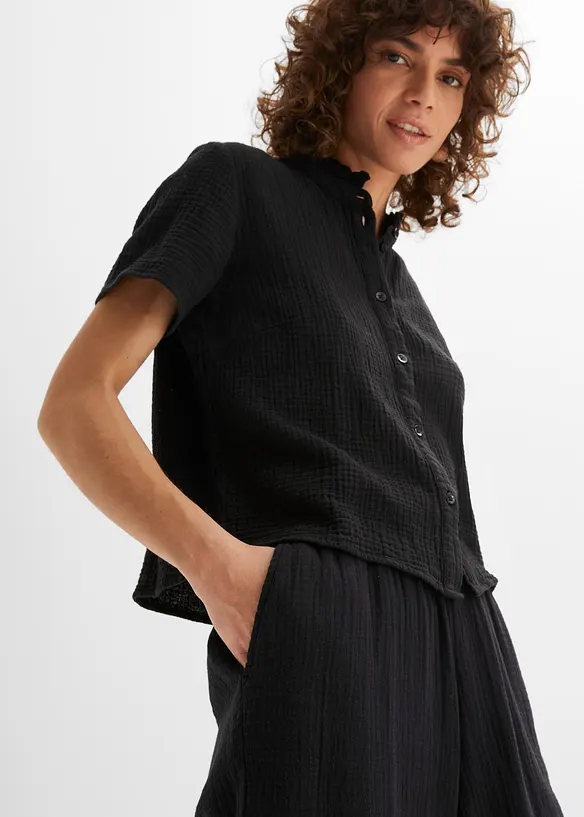 Pantaloni culotte in mussola di cotone, bonprix