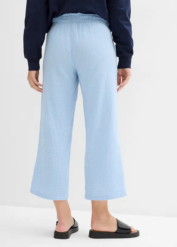 Pantaloni culotte in mussola di cotone, bonprix
