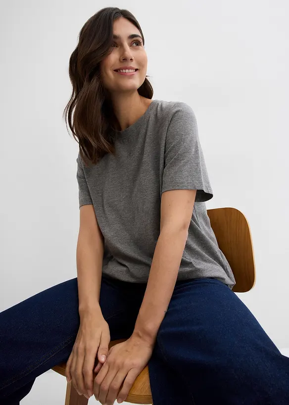 Maglia pr&eacute;maman in cotone biologico con funzione allattamento discreta, bonprix