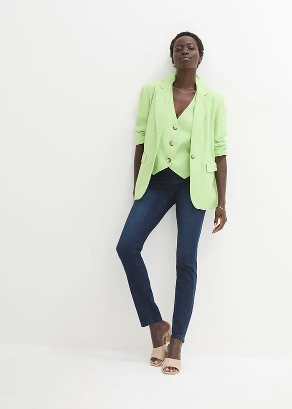 Jeans skinny elasticizzati, vita media, bonprix