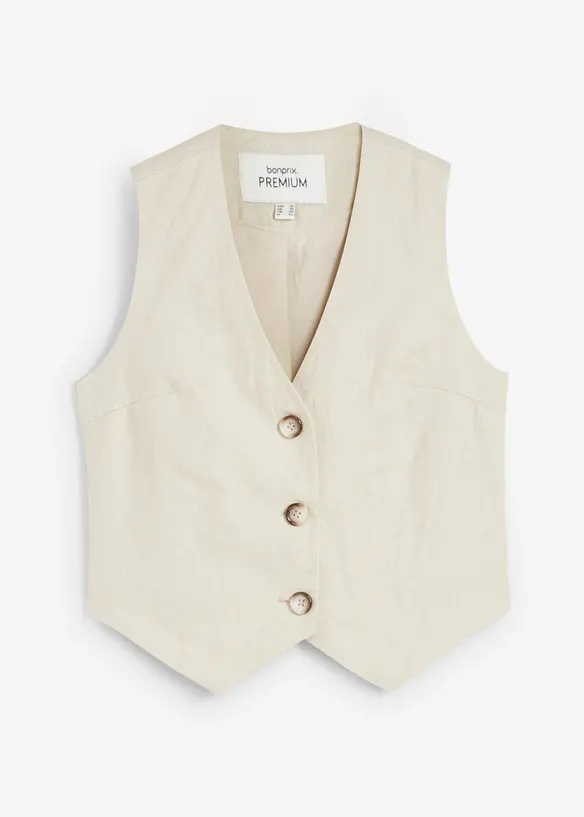 Gilet in puro lino, bonprix