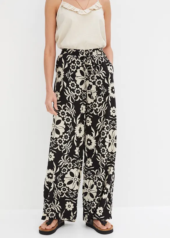 Pantaloni larghi in viscosa fluida, bonprix