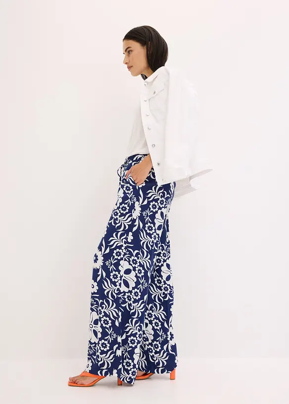 Pantaloni larghi in viscosa fluida, bonprix