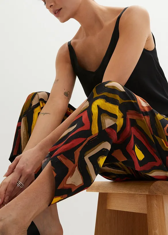 Pantaloni culotte in viscosa fluida, bonprix