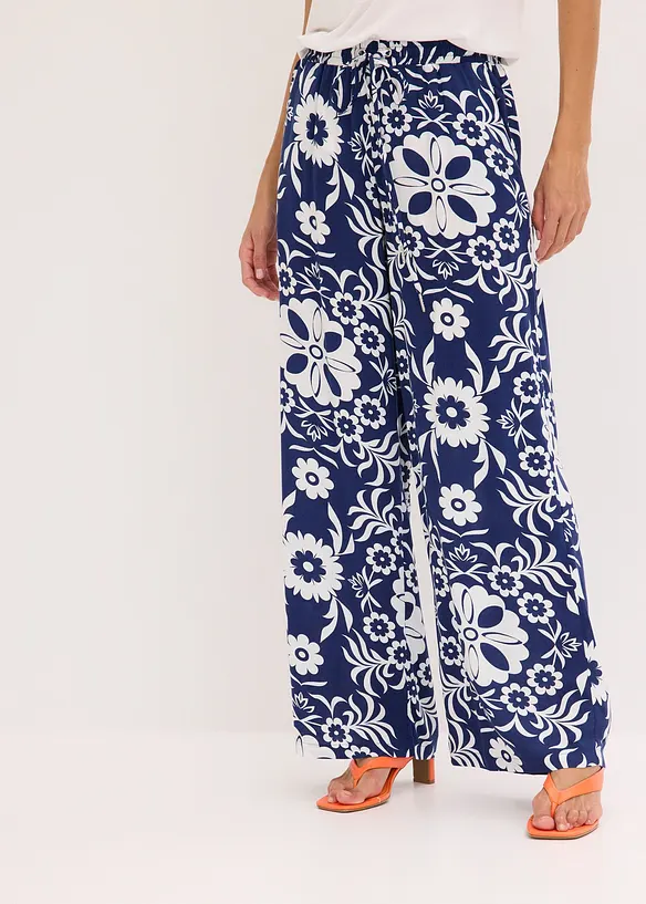 Pantaloni larghi in viscosa fluida, bonprix