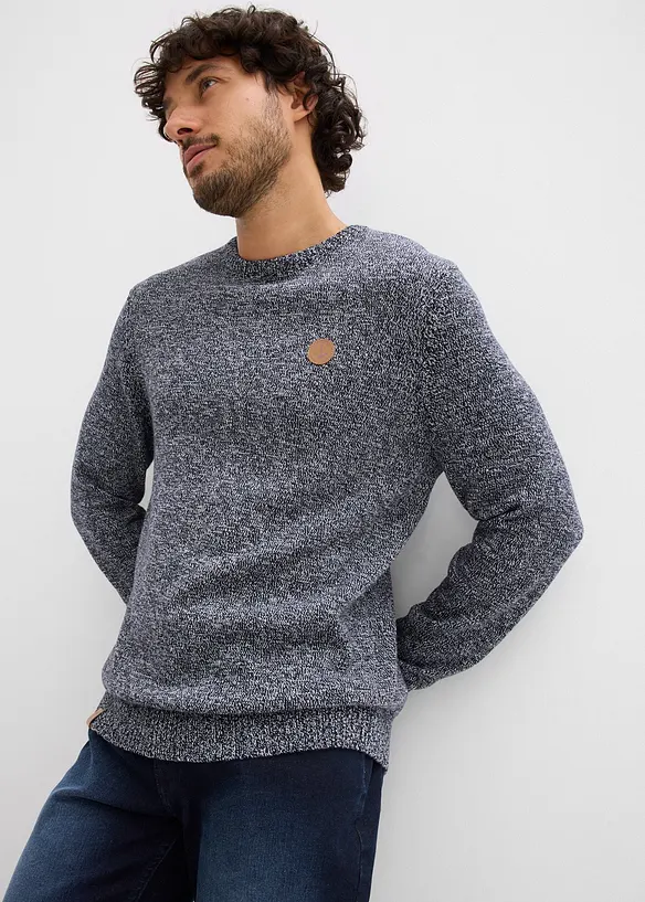 Maglione a girocollo con cotone, bonprix