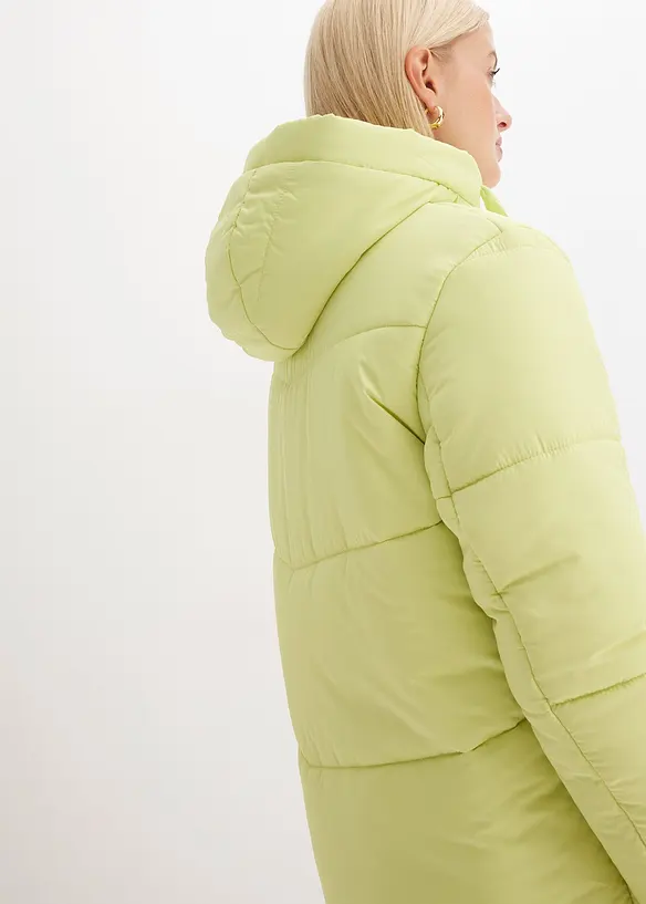 Giubbotto trapuntato con fodera teddy al cappuccio, bonprix