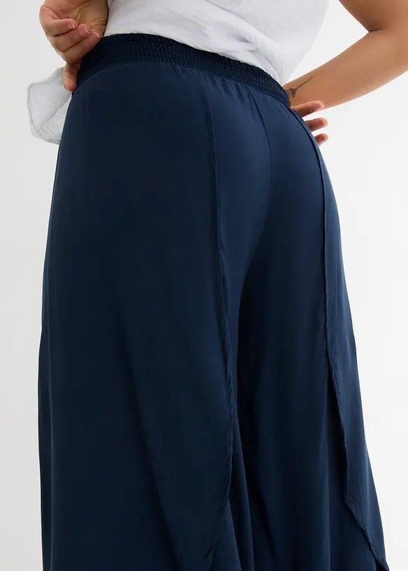 Pantaloni culotte al polpaccio in viscosa morbida, bonprix