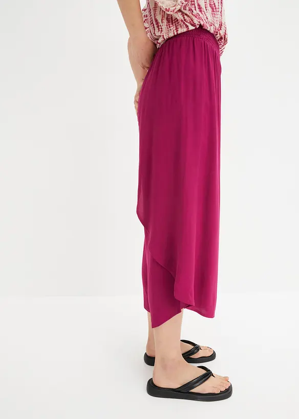 Pantaloni culotte al polpaccio in viscosa, bonprix