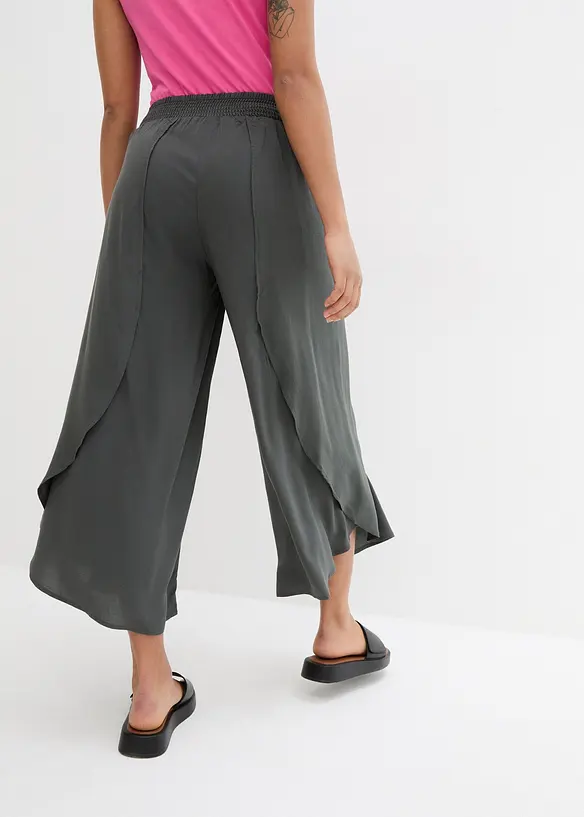 Pantaloni culotte al polpaccio in viscosa morbida, bonprix