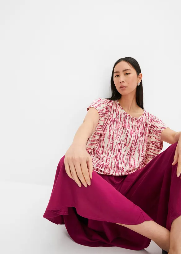 Pantaloni culotte al polpaccio in viscosa, bonprix