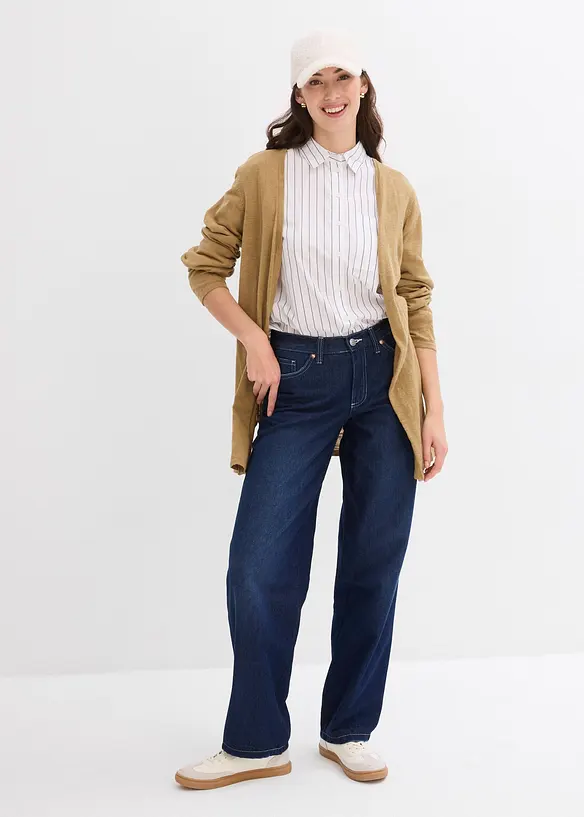 Cardigan in puro cotone fiammato leggero, bonprix