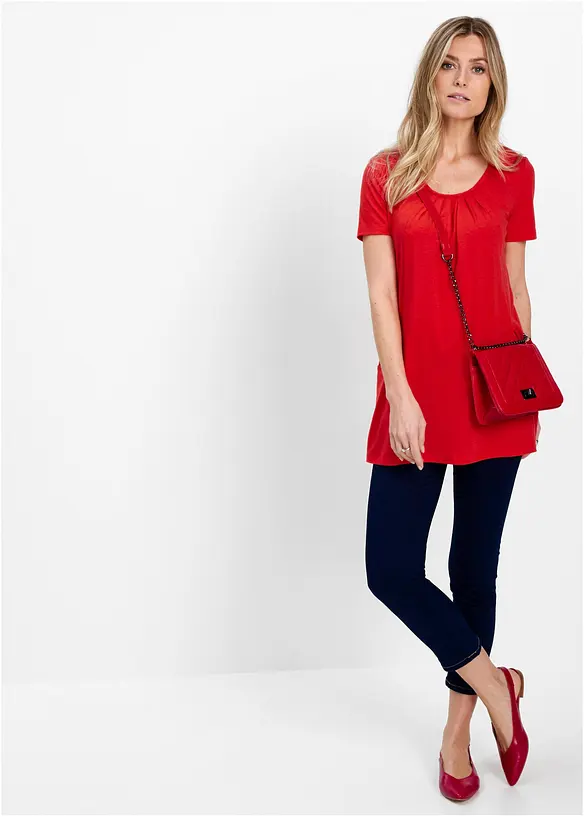 Maglia lunga con viscosa, bonprix