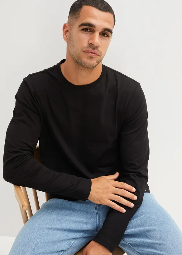 Maglia regular fit a maniche lunghe  (pacco da 2), bonprix