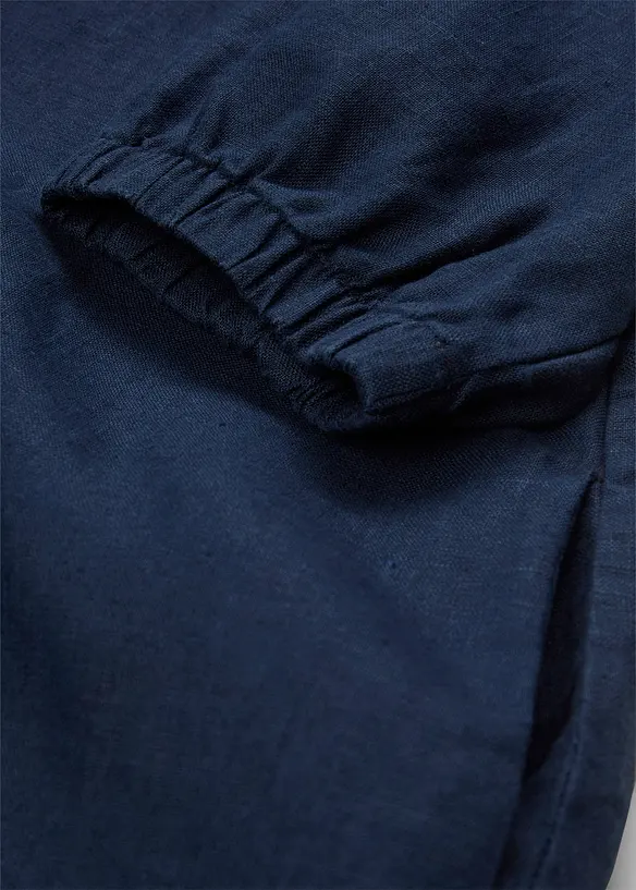 Abito in puro lino con maniche a 3/4, bonprix