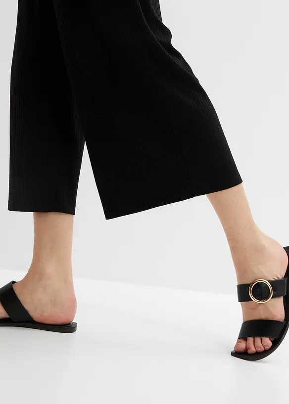 Pantaloni in jersey a coste con elastico in vita, bonprix