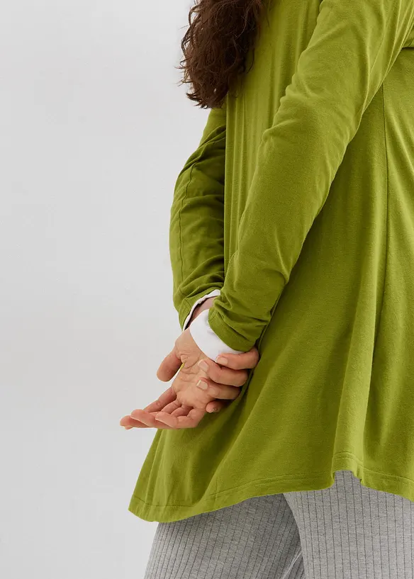 Maglia a maniche lunghe in misto cotone e viscosa, bonprix