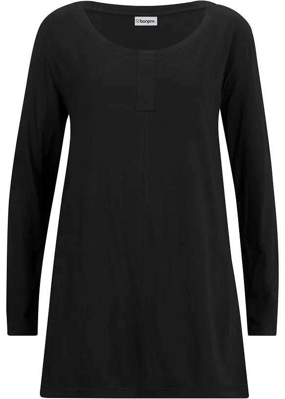 Maglia a maniche lunghe in misto cotone e viscosa, bonprix