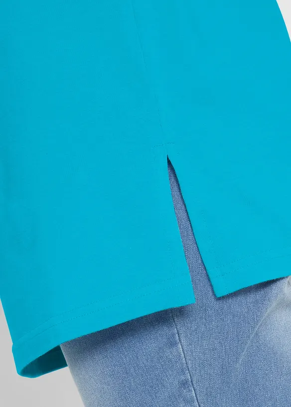 T-shirt lunga con scollo a V (pacco da 2), bonprix