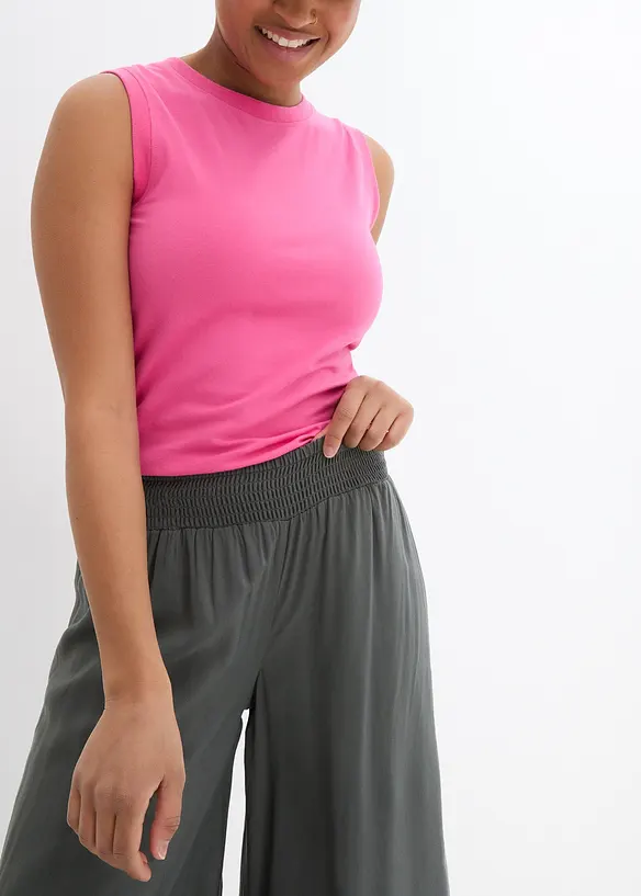 Pantaloni culotte al polpaccio in viscosa morbida, bonprix