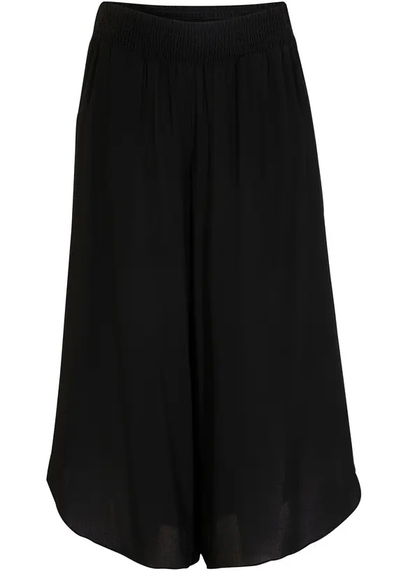 Pantaloni culotte al polpaccio in viscosa, bonprix