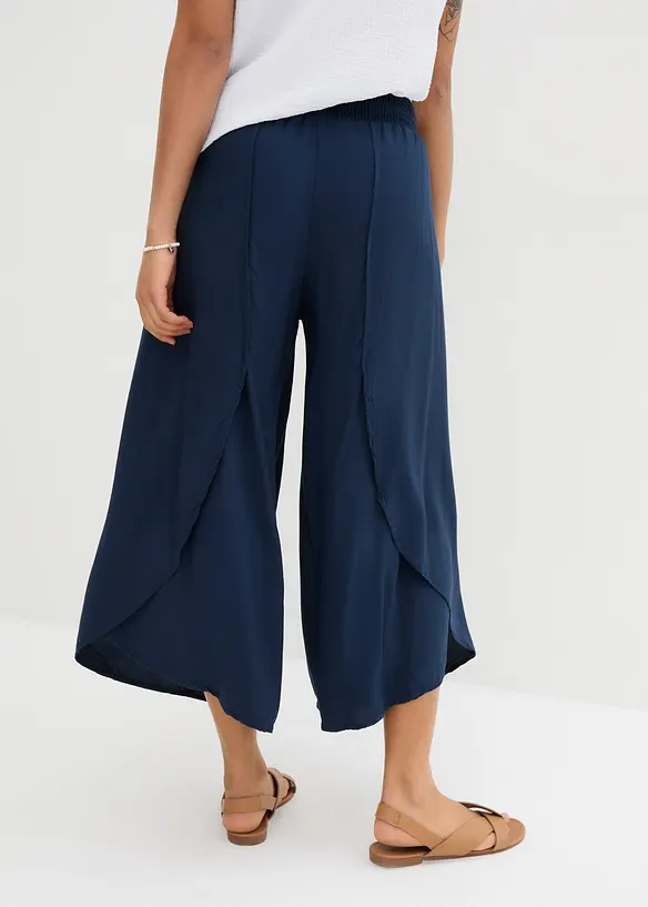 Pantaloni culotte al polpaccio in viscosa morbida, bonprix