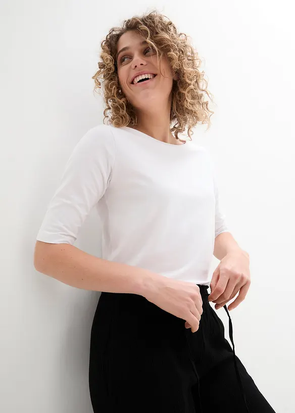 Pantaloni a palazzo in pura viscosa, bonprix