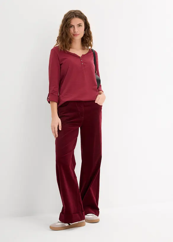 Maglia con bottoncini in puro cotone biologico, bonprix