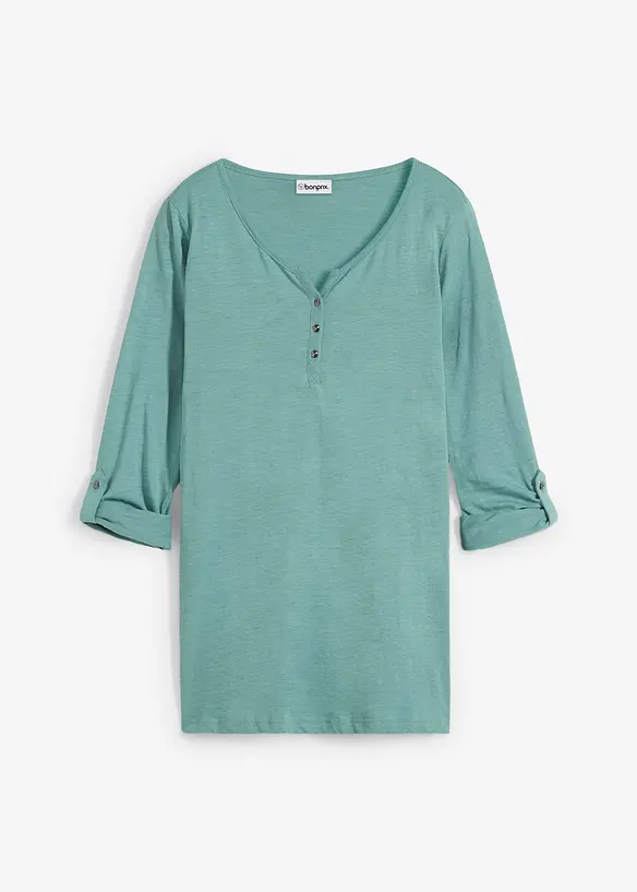 Maglia con bottoncini in puro cotone biologico, bonprix