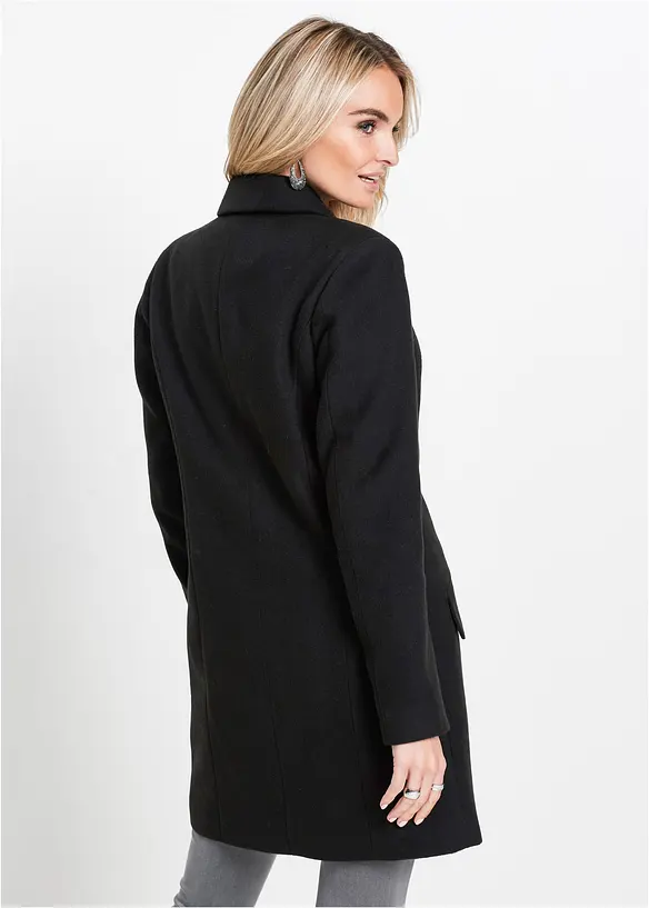 Cappotto taglio blazer in simil lana, bonprix