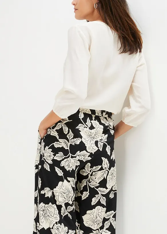 Pantaloni a palazzo in viscosa fluida, bonprix