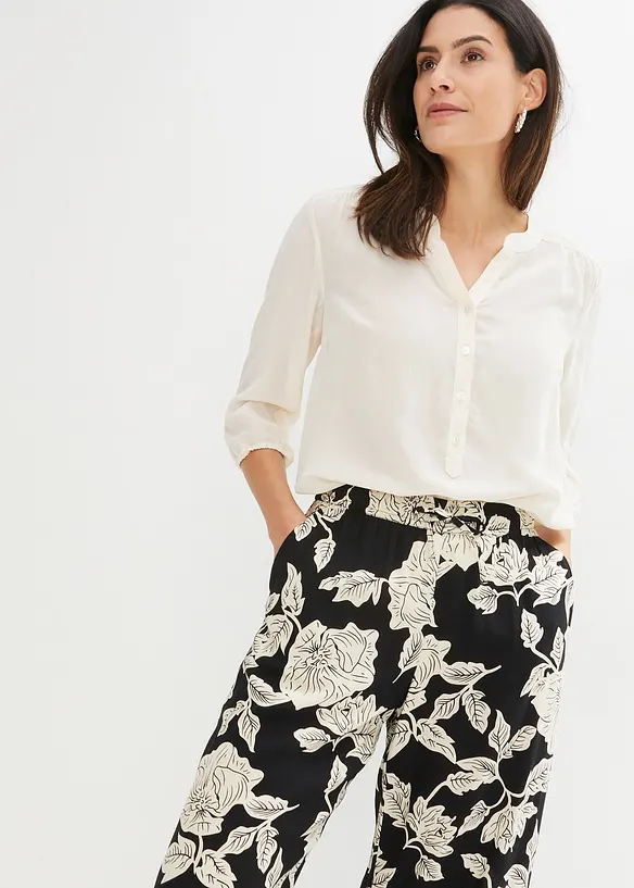 Pantaloni a palazzo in viscosa fluida, bonprix