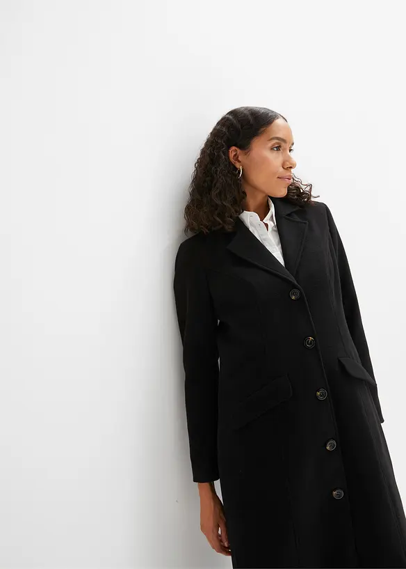 Cappotto lungo in simil lana, bonprix