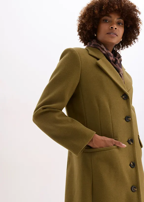 Cappotto lungo in simil lana, bonprix