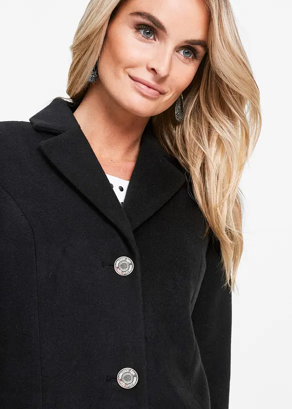 Cappotto taglio blazer in simil lana, bonprix