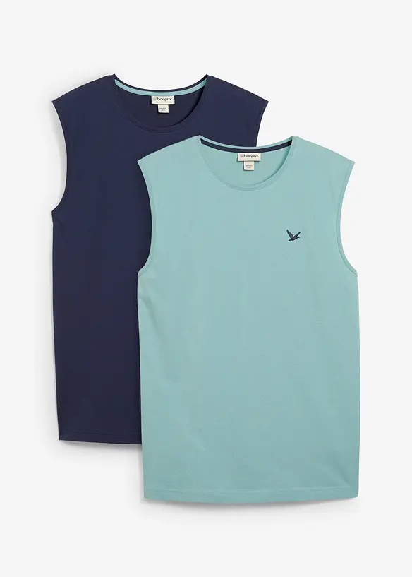 Canotta in puro cotone biologico (pacco da 2), bonprix