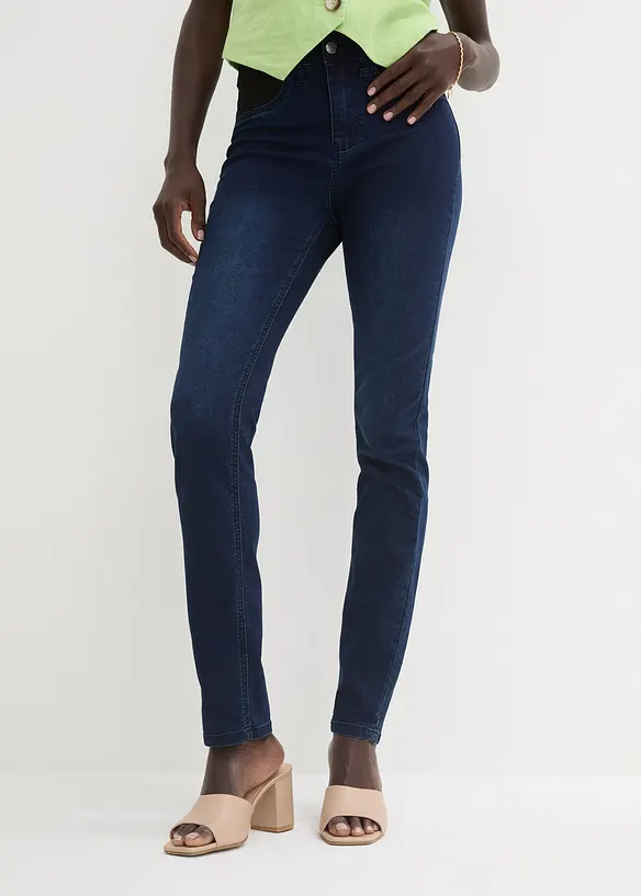 Jeans skinny elasticizzati, vita media, bonprix