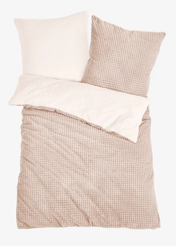 Biancheria da letto double-face con mano cachemire ed effetto a rilievo, bonprix