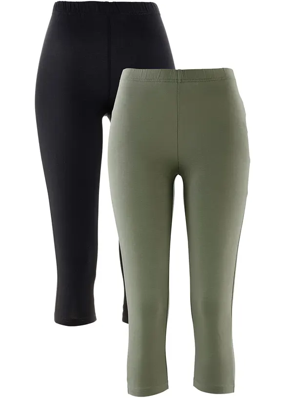 Leggings capri aderenti (pacco da 2), bonprix